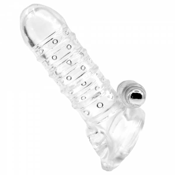 Ribbed Cock Extension Clear