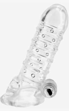 Alle Ribbed Cock Extension Clear