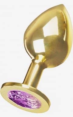 Anal Sextoys Jewllery L Gold/Purple 4 cm