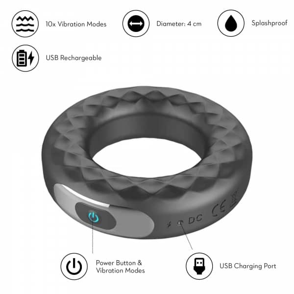 orgasmus vibration Lock Ring Silicagel Penis Ring for Men Vibrating Cock Ring with Rabbit