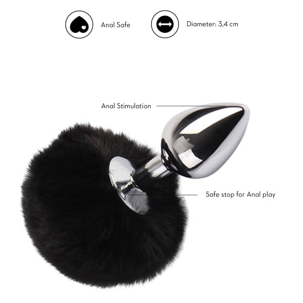 deumavan creme als gleitmittel Session Butt Plugs, 4-Piece Training Set, Anal Plug Toys, Stainless Steel  Jewel Charm, Silver & Black, Circle Shape