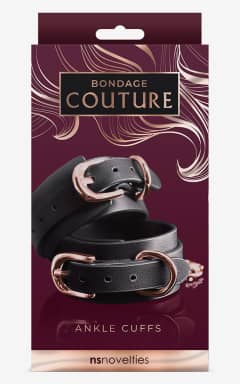 Alle Bondage Couture Ankle Cuffs Black