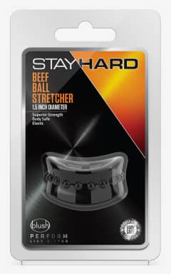 Penisringe Stay Hard Beef Ball Stretcher Black