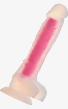 Alle Soft Silicone Glow In The Dark Dildo Large Pink