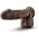 Dr. Skin 8inch Posable Dildo With Balls Chocolate