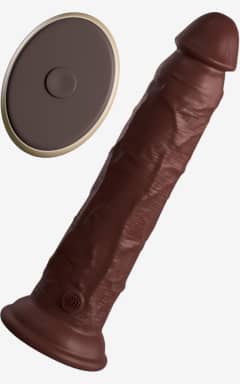 Vibratoren 9" Vibrating Silicone Cock W. Remote Chocolate