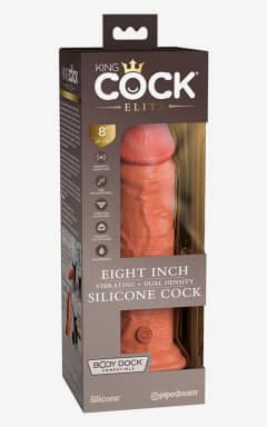 Alle King Cock 20cm Vibrating Silicone Cock Tan