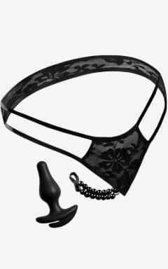 Analtoys Crotchless Pleasure Pearls Black SL