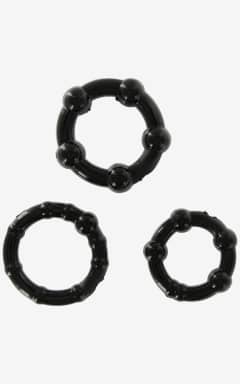 Alle Stay Hard Rings 3 Piece Set Black