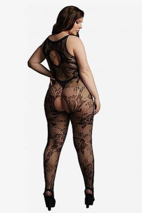 Dessous Le Désir Criss Cross Neck Bodystocking OSX - Bodystocking