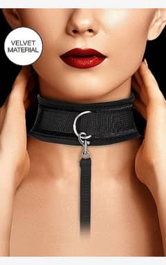 BDSM Velvet Collar with Leash