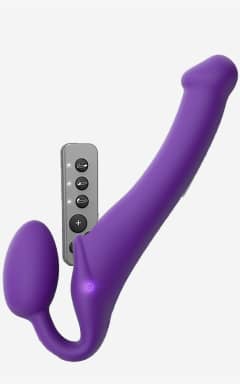 Alle Vibrating Bendable Strap On Purple M