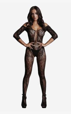 Dessous Le Désir Lace Sleeved Bodystocking One Size