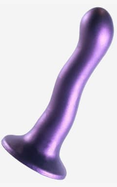 Dildo Ultra Soft Silicone Curvy G-spot Dildo Purple 17cm