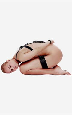 Rollenspiel Body Harness With Thigh And Hand Cuffs Black