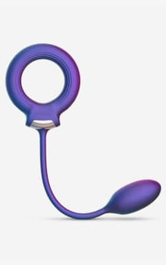 Alle Hueman Cock Ring With Anal Ball Purple