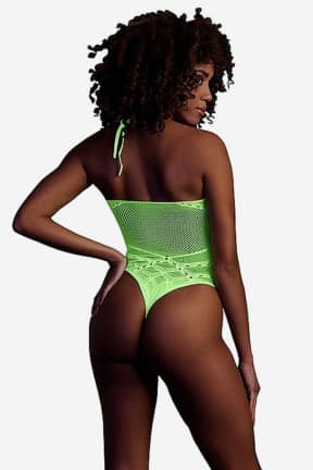 Dessous Glow In The Dark Body With Halter Neck Green