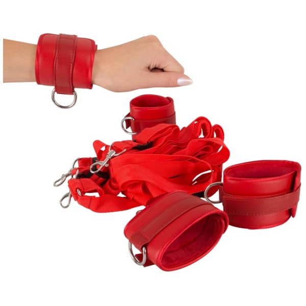 Bed Restraint Set Red