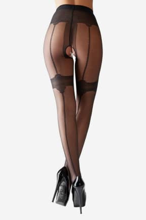 Alle Cottelli Crotchless Tights Ribbon S