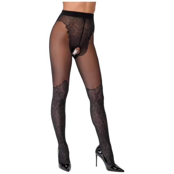 Cottelli Crotchless Tights Lace XL