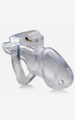 BDSM Clear Captor Chastity Cage With Keys Medium