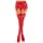 Lace Thigh Tighs And Garterbelt Red