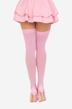 Dessous Nylon Thigh Highs Pink - Stayups in einer schönen rosa Farbe