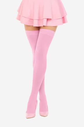 Dessous Nylon Thigh Highs Pink - Stayups in einer schönen rosa Farbe