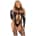 Bodystocking With Cut Out Teddy Black