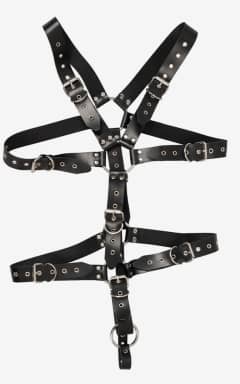 BDSM Zado Leather Harness For Men Black S-L