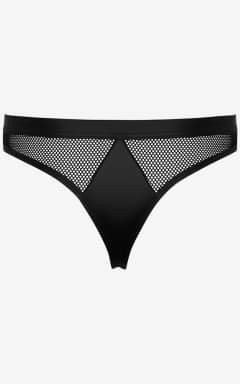 Dessous Svenjoyment Thong For Men Black - Slip mit Netzdetails und Knöpfen vorne