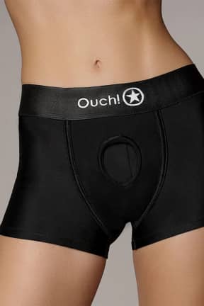 Alle Ouch! - Vibrating Strap On Boxer - Black