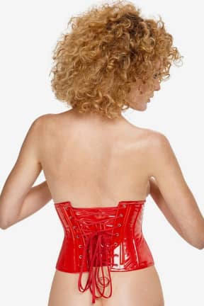 BDSM Black Level - Vinyl Waist Cincher - Red
