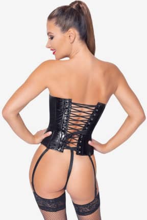 BDSM Black Level - Vinyl Corset - Black