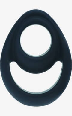 Penisringe Levelz - Double Ergo Silicone Cockring - Black