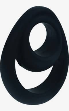 Penisringe Levelz - Double Ergo Silicone Cockring - Black