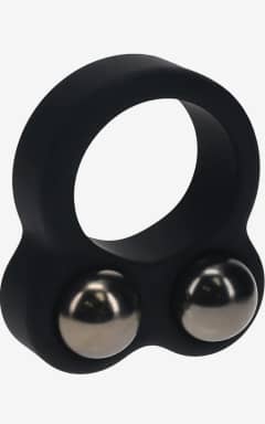 Penisringe Levelz - Liquid Silicone Double Weighted Ball Cockring - Black