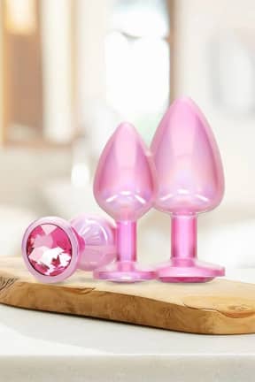 Analtoys Ouch! - Paris Collection Metal Anal Plug Set - Pink