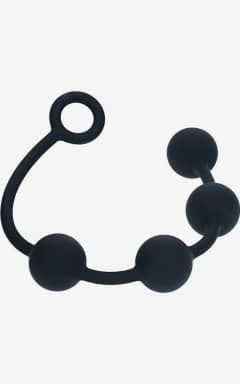 Analtoys Levelz - Round Silicone Anal Balls - Black - L - 40 mm