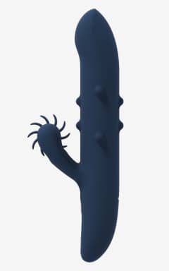 Alle Dreamtoys - Goddess Collection - Athena Rabbit Vibrator With Moving Beads And Spinning Wheel - Blue