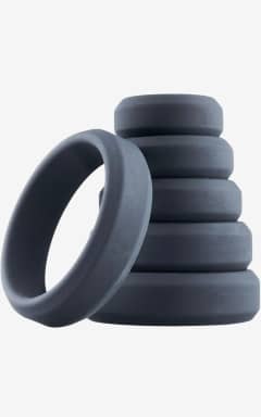 Penisringe Boners - 6 Piece Cock Ring Set - Grey