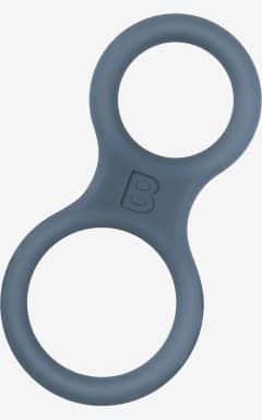 Sexspielzeug Boners - Silicone Cock Ring And Ball Stretcher - Grey