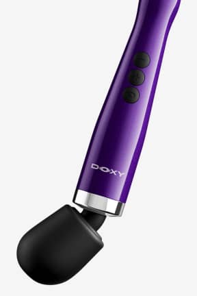 Alle Doxy - Die Cast Max Plug‑In - Purple - Tiefes, sattes Brummen aus der Steckdose - ohne Leistungsabfall, sofort bereit. Robuster Metallhals und Silikonkopf: druckfest, körperfreundlich, langlebig.