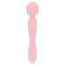 Good Vibes Only - Double-Sided Wand Vibrator - Soft Silicone - Pink