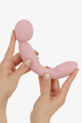 Vibratoren Good Vibes Only - Double-Sided Wand Vibrator - Soft Silicone - Pink