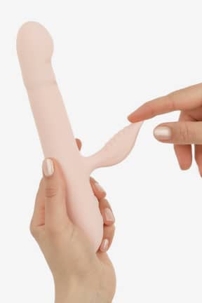 Vibratoren Good Vibes Only - Thrusting Vibrator - Soft Silicone - Pink