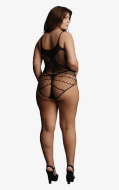 Dessous Le Désir Contrast Net Teddy Queen Size - Kontrast aus offenem Netz und soften Seiten formt Dich sexy und schmeichelnd. Superstretch sitzt bequem von XL bis 4XL, mit frechem, raffiniertem Strap-Bottom.