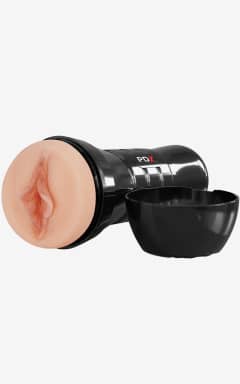 Masturbatoren / Taschenvagina / Taschenmuschi PDX Extreme - Wet Pussies - Super Luscious Lips XXL - XXL-Taschenmuschi mit selbstbefeuchtender Hülle – Wasser drauf, und sie bleibt schön nass. Tief, eng und mit Saugstopp nach Wunsch – easy zu reinigen und zu verstauen.