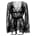 Leg Avenue - Garter Teddy with String Back and Robe Black S