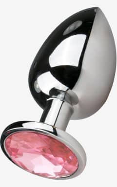 Analtoys EasyToys Anal - Metal Butt Plug Silver/Pink - L - Schwerer Buttplug aus poliertem Alu – glatt, kühl oder warm, ganz wie Du willst. Perfekte Form mit sicherem Fuß für festen Halt und sattes Gefühl bei 8 cm Länge und Ø 4 cm.